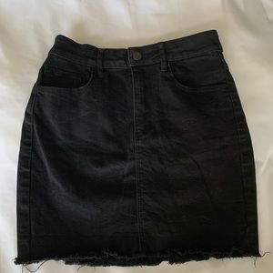 Black Denim Skirt
